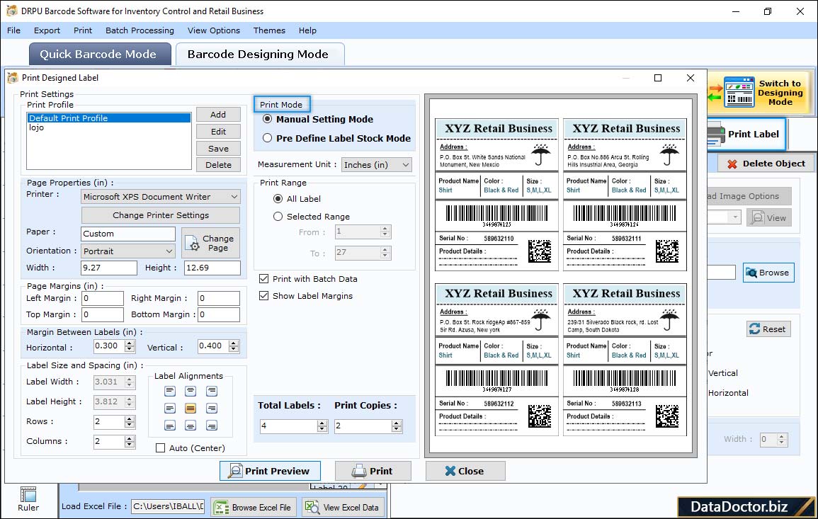 Print Settings Print Settings