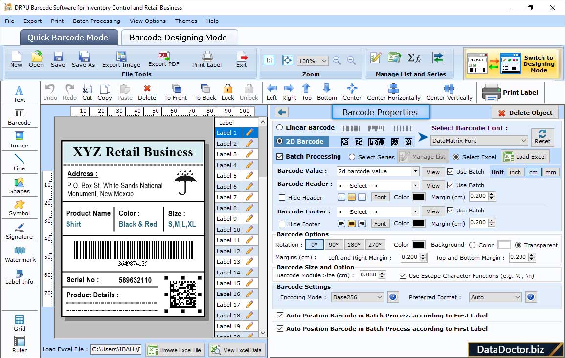 Barcode Properties Barcode Properties