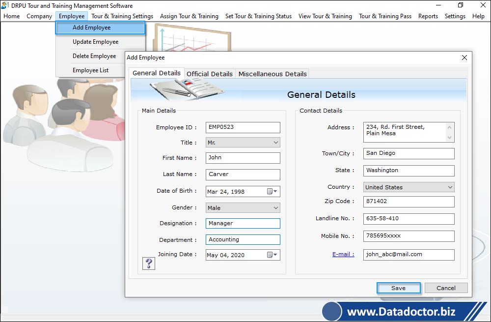 Add New Employee details Add New Employee details
